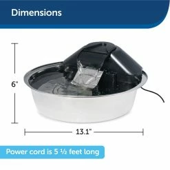 PetSafe Drinkwell Zen Stainless Steel Dog and Cat Water Fountain, 128 oz. -PetSafe Store 1136877 A5