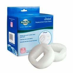 PetSafe Drinkwell Pet Drinking Fountain Replacement 360 Plastic Fountain Foam Filters, 2 pk.