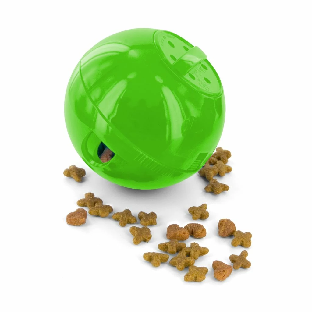 PetSafe SlimCat Feeder Ball Interactive Cat Toy, Green 3 PetSafe SlimCat Feeder Ball Interactive Cat Toy, Green