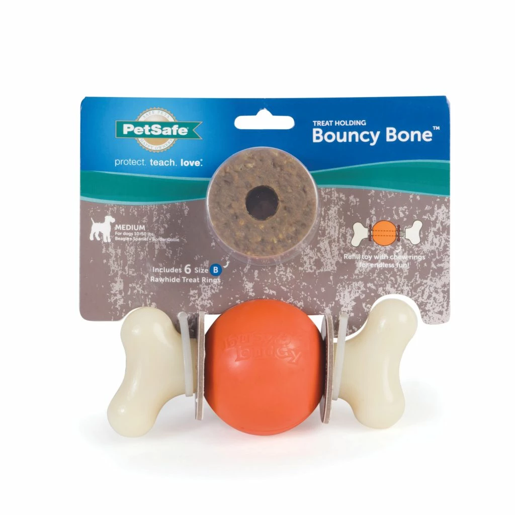 PetSafe Sportsmen Bouncy Bone Dog Chew Toy, Medium 3 PetSafe Sportsmen Bouncy Bone Dog Chew Toy, Medium
