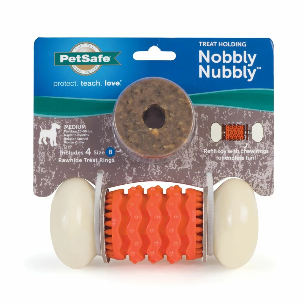 PetSafe Sportsmen Treat Holding Nobbly Nubbly Dog Chew Toy, Medium 3 PetSafe Sportsmen Treat Holding Nobbly Nubbly Dog Chew Toy, Medium