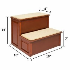 PetSafe CozyUp Wood Pet Steps, 2 Steps, 14 in High -PetSafe Store 1339554 A2