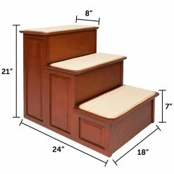 PetSafe CozyUp Wood Pet Steps, 3 Steps, 21 in High 7 PetSafe CozyUp Wood Pet Steps, 3 Steps, 21 in High -PetSafe Store 1339555 A2