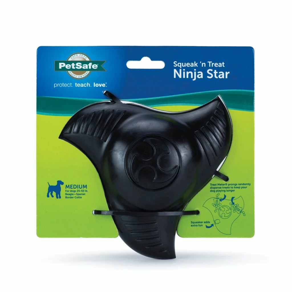 PetSafe Squeak 'N Treat Ninja Star Dog Chew Toy, Medium 10 PetSafe Squeak 'N Treat Ninja Star Dog Chew Toy, Medium - Image 8