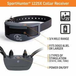 PetSafe SportHunter 1225X Rechargeable Remote Dog Training Collar, 3/4 Mile Range, for Dogs 8 lb. or Larger 14 PetSafe SportHunter 1225X Rechargeable Remote Dog Training Collar, 3/4 Mile Range, for Dogs 8 lb. or Larger -PetSafe Store 1460340 A4
