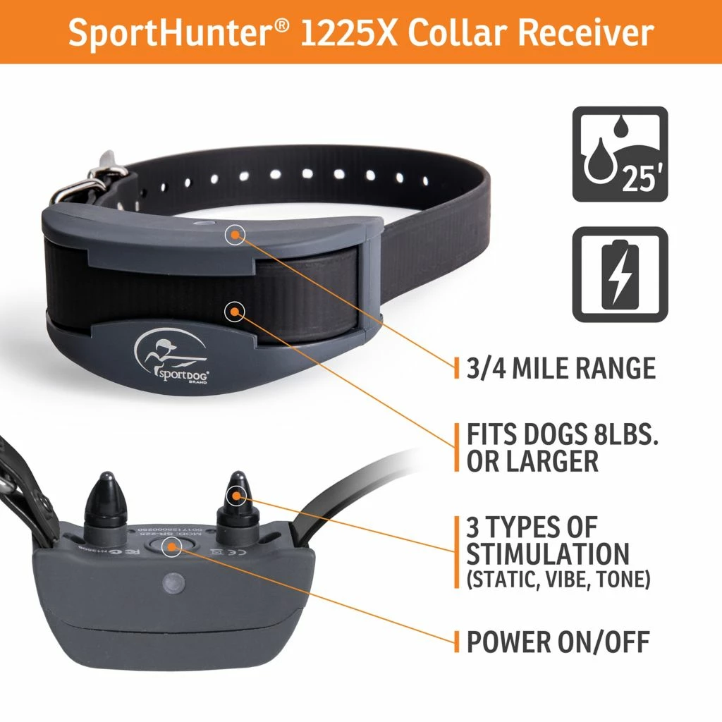 PetSafe SportHunter 1225X Rechargeable Remote Dog Training Collar, 3/4 Mile Range, for Dogs 8 lb. or Larger 7 PetSafe SportHunter 1225X Rechargeable Remote Dog Training Collar, 3/4 Mile Range, for Dogs 8 lb. or Larger - Image 5