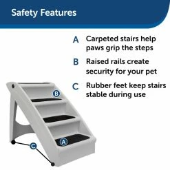 PetSafe CozyUp Folding Pet Steps, 24 in. x 16 in. x 20 in., 150 lb. Capacity -PetSafe Store 1592218 A2