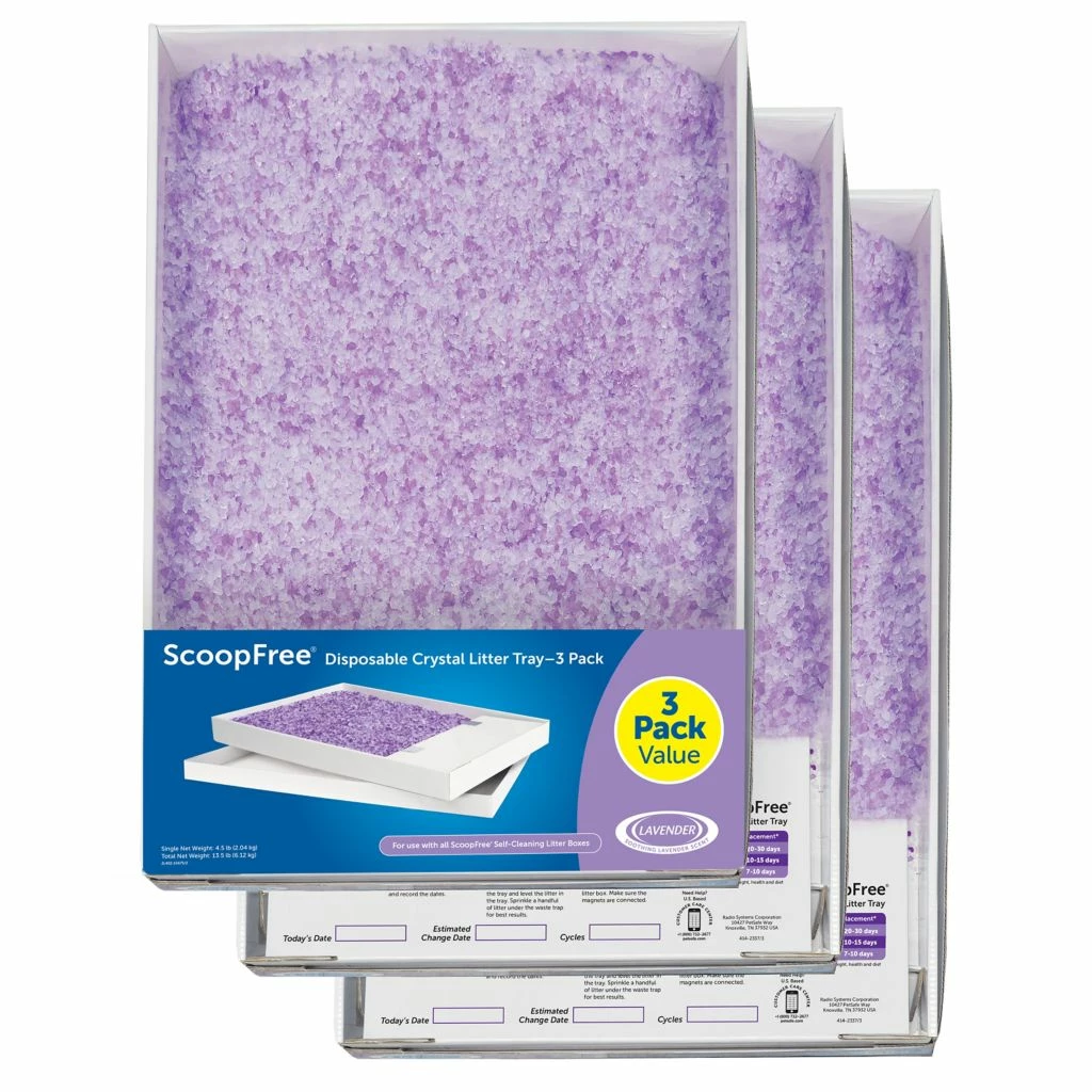 PetSafe ScoopFree Disposable Crystal Litter Trays, Lavender, 3 pk. 3 PetSafe ScoopFree Disposable Crystal Litter Trays, Lavender, 3 pk.